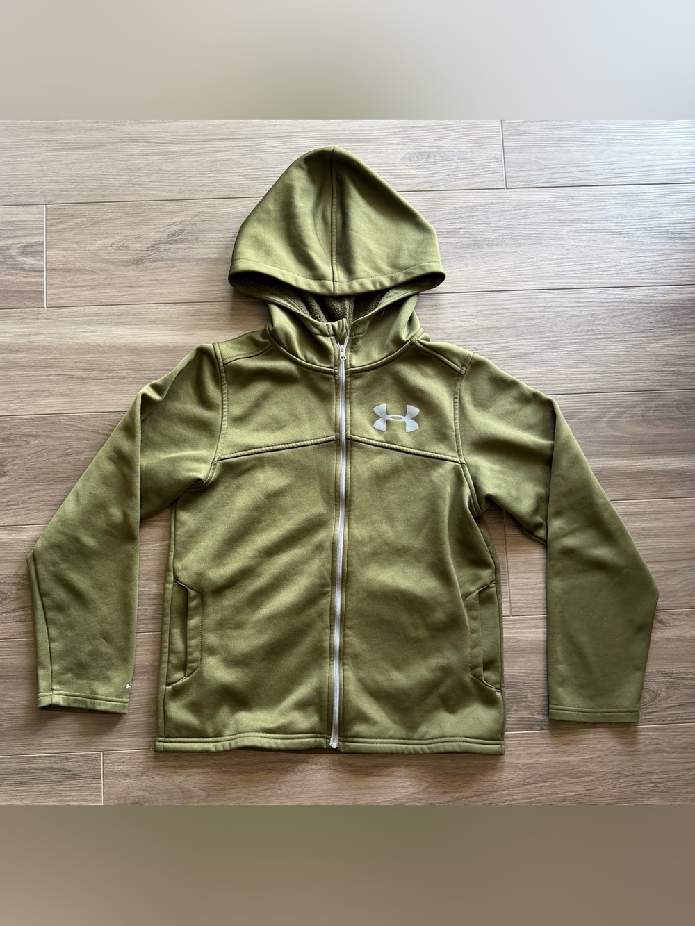 Under Armour Kids Olive Green Full Zip Hoodie